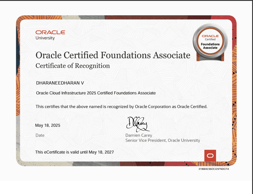 Oracle Cloud Infrastructure Foundations